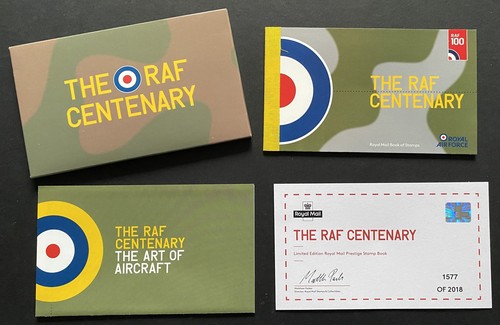 2018 GB RAF Centenary Limited Edition Prestige Booklet UM MNH