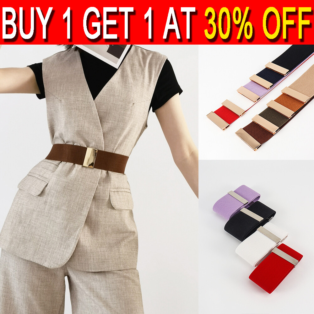 14 Colors Ladies Wide Stretch Belt Dress Stretchy Elastic Waist