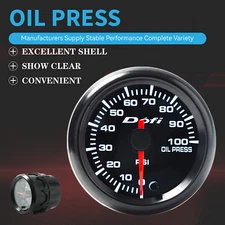 2'' 52mm Oil Pressure Gauge Meter 0-100 PSI 7 Color LED Digital W/ 1/8NPT Sensor