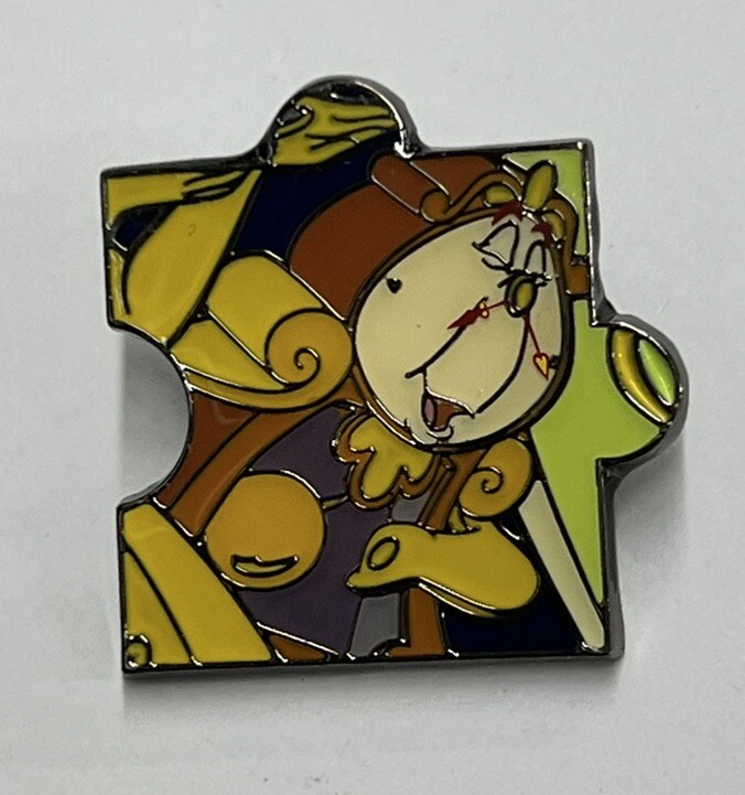Disney Loungefly Beauty And The Beast Puzzle Series Cogsworth Piece HTF Rare Pin