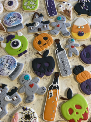 sugar cookies. custom cookies. decorated cookies. Birthday. Halloween. Christmas