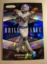 2021 Panini Prizm Stefon Diggs Brilliance Blue Ice Prizm #d /99 Bills #B-18