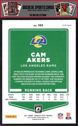 2021 Donruss Optic Holo Cam Akers #186 - Bild 2 von 2