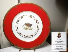 Lynn Chase WINTER GAME BIRDS -RED  12 1/8" Service/Buffet/Charger Plate(s)