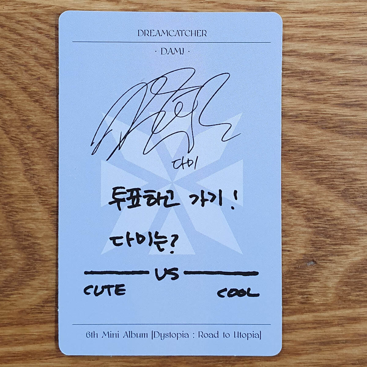 Dami Official Photocard Dreamcatcher 6th Mini Album Dystopia