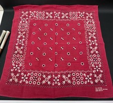 Red Bandana RN 13960 Fast Color Made in USA 100 Cotton Biker Handkerchief