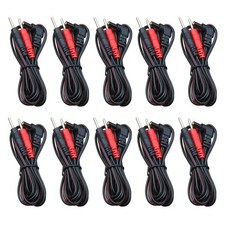 TENS Unit Lead Wires: 10-Pack Cables for Electrode Pads