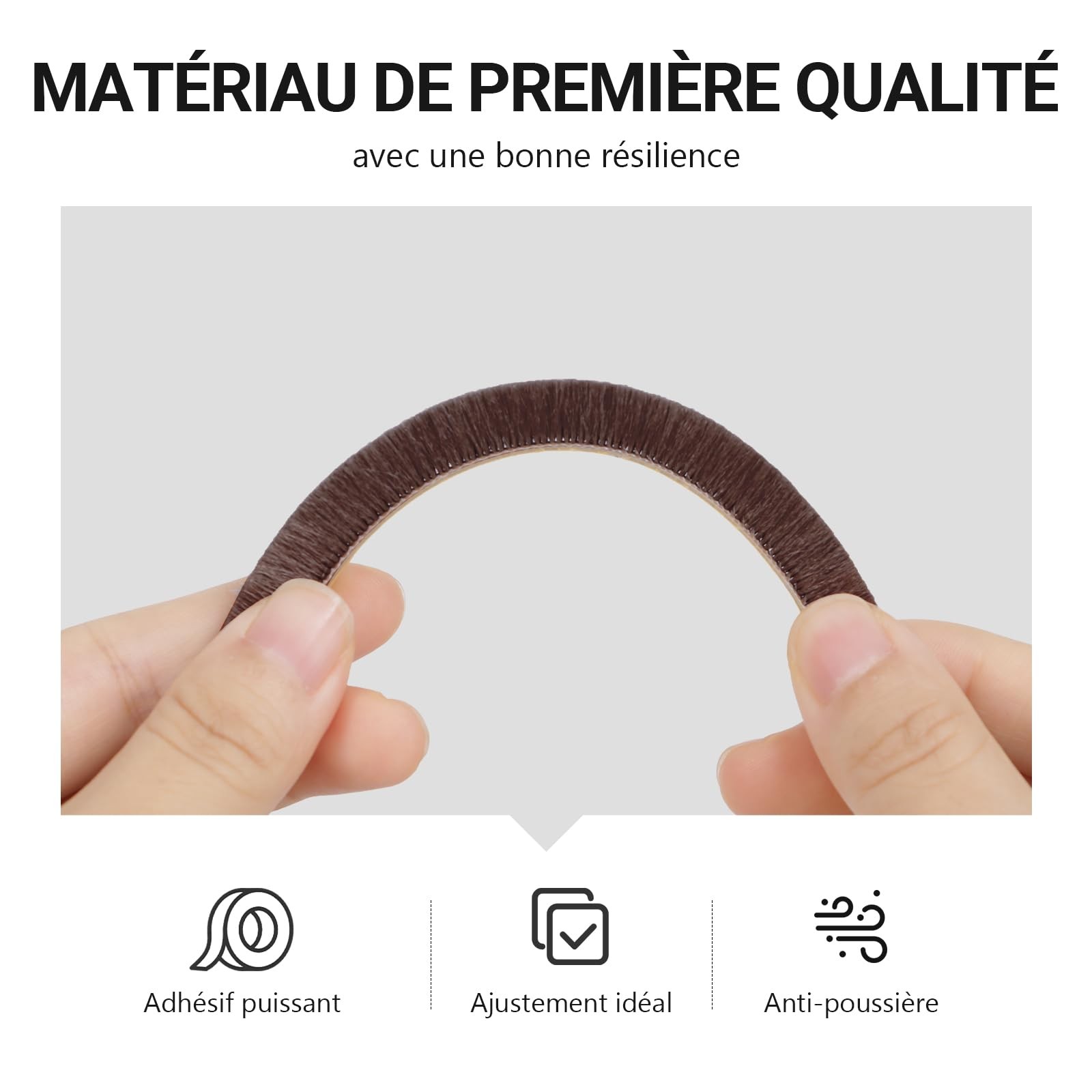 Joint brosse pour baie vitrée et placard de dressing protégeant de la poussière 8m - 3