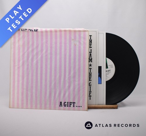 The Jam The Gift A//3 B//3 Candy Striped Outer LP Album Vinyl Record - NM/EX