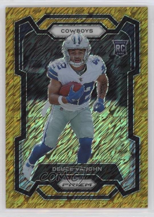 2023 Panini Prizm Rookies Gold Shimmer Prizm 5/10 Deuce Vaughn #324 0xh3