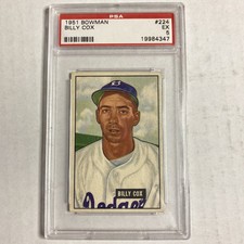 1951 Bowman #224 Billy Cox PSA 5 DR