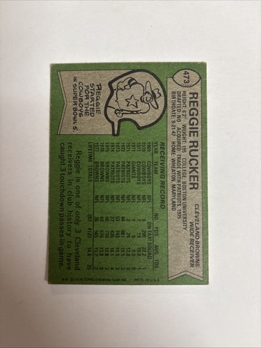 Reggie Rucker Autographed 1978 Topps Card #473 Cleveland Browns A-805 - Picture 2 of 2