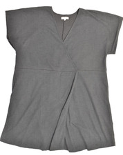 Madewell Women's 3X Black V-Neck Short Sleeve Textured Knit Faux Wrap Mini Dress