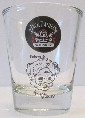 Jack Daniels Before/ After 6 1½oz. Shot Glass