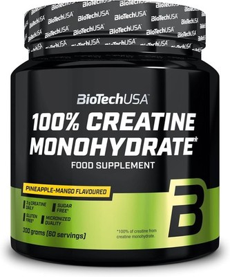 BioTechUSA Creatine Monohydrate Powder, Pineapple Mango - 300g
