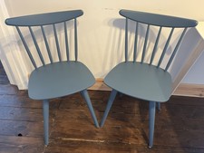 John Lewis Spindle Dining Chair, Set of 2, Blue, FSC-Certified (Beech Wood)