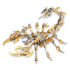 Gold Mechanical Scorpion 3D Metal Puzzle Kit DIY Insect Model Desk Art Decor