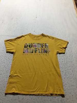 The Office Dunder Mifflin T Shirt Mens M Medium Mustard Graphic Spell Short Slv