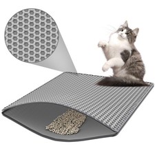 Cat Litter Mat - Small 24'' x 15'' Trapping Mat, Easy to Clean, Waterproof, N...