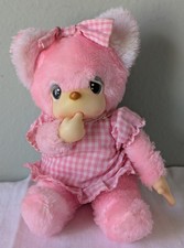 Vintage Russ Berrie FELICIA Plush Pink Thumb Sucking Doll 1977