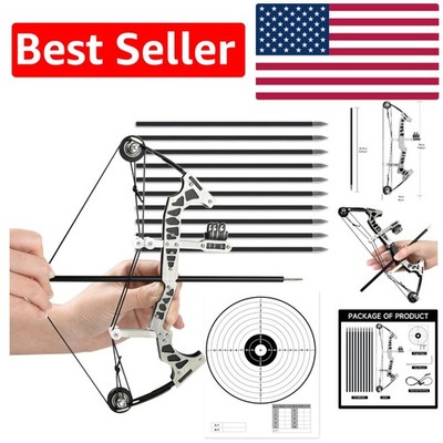 Lightweight Ambidextrous Archery Bow - 6 lbs Draw Weight for Precision Shooting
