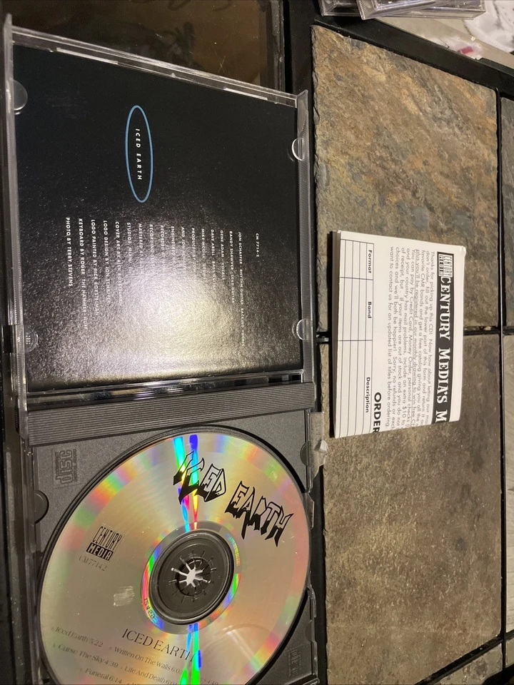 ICED EARTH s/t Self Titled Debut 1991  Century Media  CM 7714-2 Rare Metal Cd - Image 4 of 4