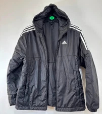 adidas Essentials Insulated Jacket Men Medium Black Padded Winter *Broken Zip