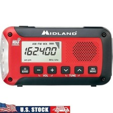NOAA Weather Alert Radio Solar Hand Crank Flashlight AM FM Emergency Radio Home