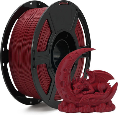 High Speed PLA+ 3D Printer Filament Ruby Red, Enhanced Melt Flow for Faster, Smo