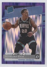 2020 Panini Donruss Optic Rated Rookie Purple Shock Prizm Desmond Bane #180 0q66