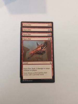 (4) Open Fire *PLAYSET* Hour of Devastation Regular NM MTG