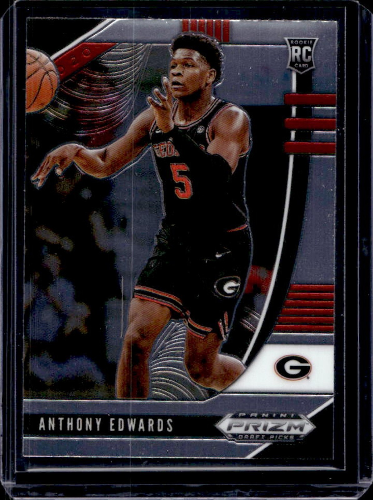 2020-21 Prizm Draft Picks Collegiate Anthony Edwards RC #41 Bulldogs