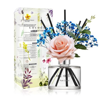 Cocod'or COCODOR Rose Flower Reed Diffuser/Pure Cotton/6.7oz(200ml)/1 Pack/Reed