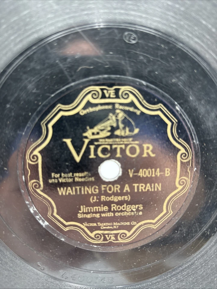 Jimmie Rogers-Waiting For A Train Victor Records Shellac 10 Inch 78RPM 40014 Vg - Image 2 of 4