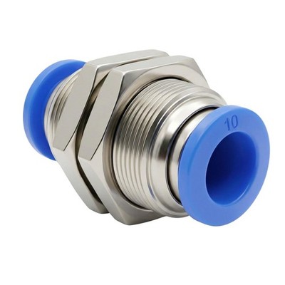 20x PU Schlauch Schottverschraubung mit Steckverbinder 10mm Bulkhead Fitting pne