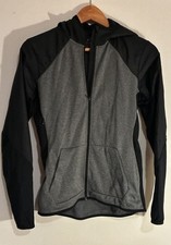Nike Dri-FIT Women's Full Zip Performance Training Hoodie Black Charcoal Grey