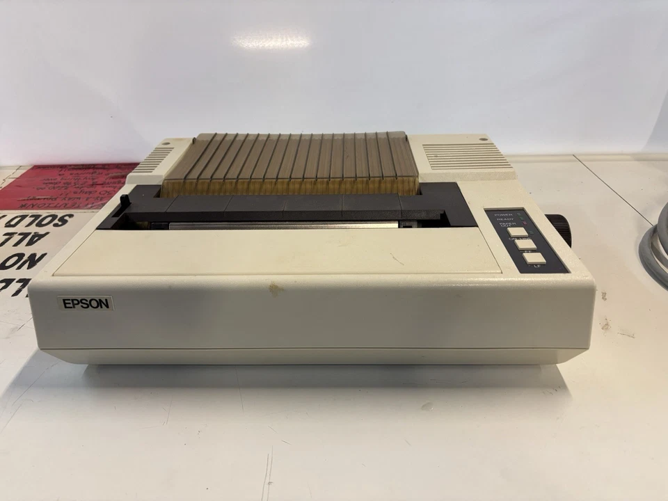 Vintage Epson FX-80 Dot Matrix Printer. Power On Tested, Could Not Test Printer - Image 2 of 4
