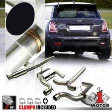 Stainless Steel Dual Muffler 3" Tip Catback Exhaust System for 02-03 Mini Cooper
