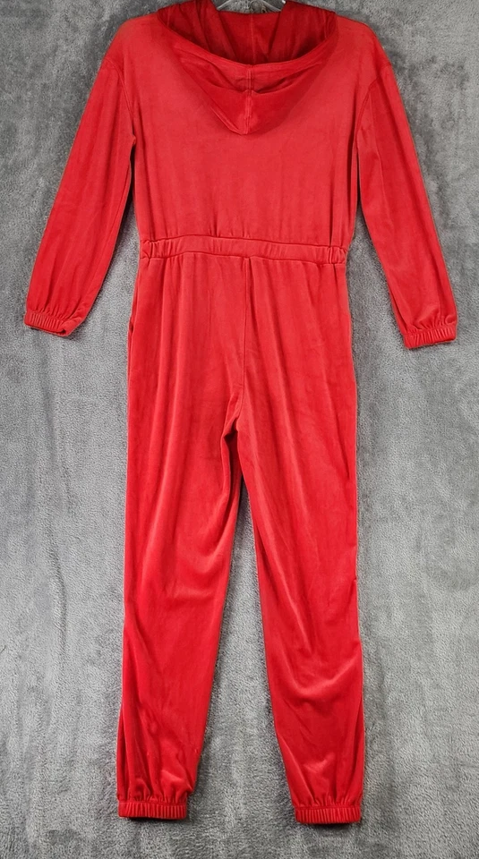 Juicy By Juicy Couture Mono Mujer M Rojo Terciopelo Con Capucha Largo Completo Jogger Foto 2 de 4