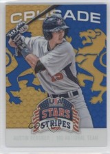 2015 Panini Stars and Stripes Crusade Blue Austin Bergner #8 g6w