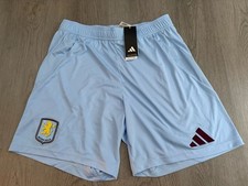 Aston Villa Adidas 2024/2025 Men&rsquo;s Blue Away Shorts - Size Large - BNWT