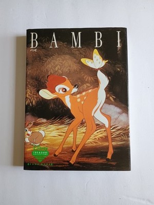 Rare Japanese Bambi Card Book Hardback Edition with Dust Jaceket Postcard