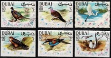 Dubai 1968 Birds - Part Set Of Six Stamps - MH/CTO