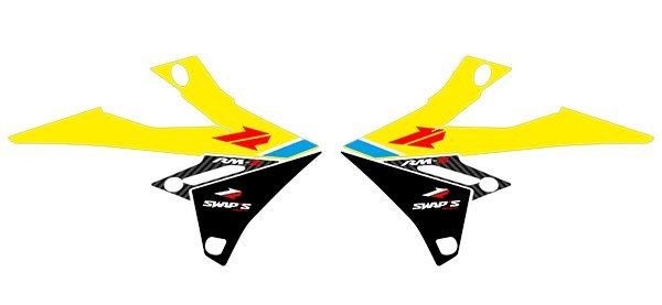 Kit deco Suzuki RM-Z jaune en vinyle épais anti-rayures pour carénage
