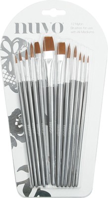Nuvo Paint Brushes-12/Pkg 972N