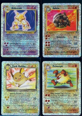 Pokemon LEGENDÄRE SAMMLUNG - 4 Reverse Holo Karten - ENG - mäßig bespielt