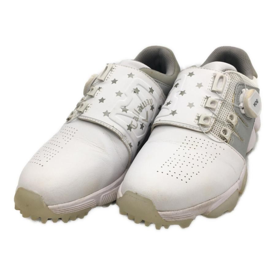 Callaway Golf Shoes White Silver HyperChve Boa Star Pattern Size 9.45 US