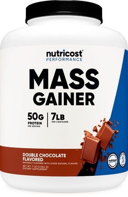 Nutricost Mass Gainer Double Chocolate Flavor, 6.7 LBS, 50 Grams of Protein