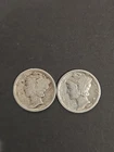 1926 P 1926 D Mercury Dime 90% Silver Lot Of 2 Dimes  $0.20 Face Value