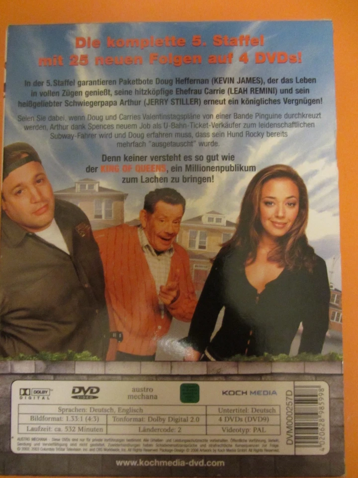 King of Queens - Season 5, komplette Staffel auf 4 DVD`s, TOP-Zustand - Bild 2 von 2